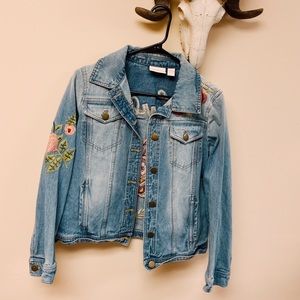 Chico’s Embroidered Denim Jacket